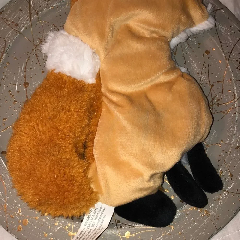PetShoppe Cutest Fox Squeaker Mat Dog Toy White Rust Brown Black NWT